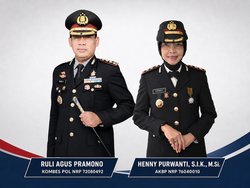 Ruli Agus Pramono dan Henny Purwanti, pimpinan Pusdikmin